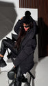 Extended jacket "Mākonis" - black